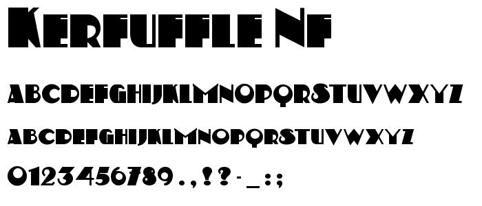 Kerfuffle NF font